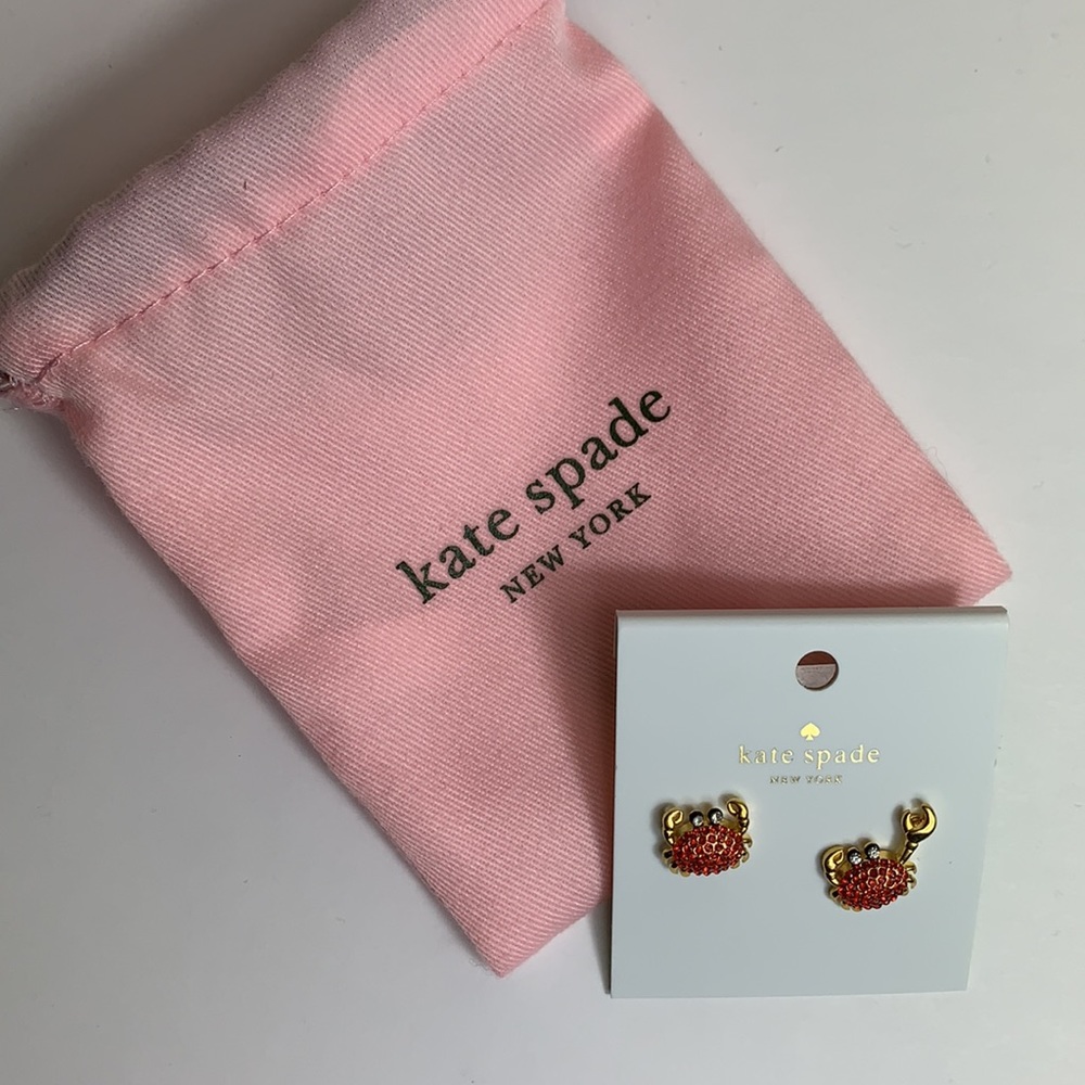 🆕 🦀 Kate Spade ♠️ New York Shore Thing Crab Earrings NWT New! - Picture 10 of 12